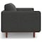 Homeroots 72" Gray Fabric Sofa With Brown Legs 640976 - alternate 2