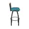 Holland Bar Stool Co Revelle 25in Swivel Counter Stool with Pewter Finish, Medium Back and Graph Tidal Seat 881 - alternate 4