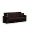 Homeroots 87" Dark Brown Chenille Convertible Futon Sleeper Sofa And Toss Pillows With Storage 607134 - alternate 3