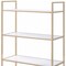 Homeroots 60" Gold And White Metal Four Tier Bookcase 347511 - alternate 4