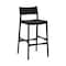 Armen Living Erie Black Woven Paper Cord and Wood Bar Stool LCERBABLK30 - alternate 1