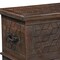 Homeroots 52" Brown Solid Wood Geometric Storage Ottoman 642287 - alternate 3