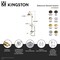 Kingston Brass Wall Mount Rain Drop Shower System with Hand Shower, Brushed Nickel CCK3668AX - alternate 2