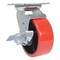 Vestil Polyurethane Swivel With Brake Caster 5 In. Diameter x 2 In. Width 990 Lb. Capacity Red/Black CST-VE-5X2PU-SWB - alternate 4