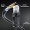 Maximm Cat6 Ethernet Cable 0.9ft 10Gbps 550MHz UTP, 10PK, Black, 10PK CAT6-0.9FT-BLACK-10PK - alternate 3