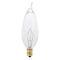 Satco 25W CA8 Incandescent, Clear, 1500 Avg. Hrs, 210 Lu, Candelabra base, 120V, 2-Card S3774 - alternate 1