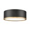 Z-Lite Bradley 1 Light Flush Mount, Matte Black and Modern Gold, 12.25 In W 1018F12-MB-MGLD-LED - alternate 1