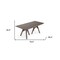 Homeroots 79" Dark Wenge Rectangular Solid Manufactured Wood And Solid Wood Dining Table 486037 - alternate 3