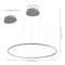 Jonathan Y Brice 35" Modern Contemporary Metal Round Dimmable Integrated LED Pendant, Gray JYL7220E - alternate 4