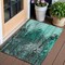 Homeroots 3' X 5' Teal Blue Aqua And Gray Abstract Washable Indoor Outdoor Area Rug 577247 - alternate 1