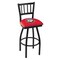 Holland Bar Stool Co 30" Blk Wrinkle Georgia "Bulldog" Swivel Bar Stool, Jailhouse Back L01830GA-Dog - alternate 1
