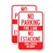 Signmission No Parking - Fire Lane - No Estacione Zona Contra Incen, 12'' X 18'', Heavy Gauge Aluminum, 2PK A-1218-2PACK-23633 - alternate 1