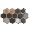 Apollo Tile Aureole 8.66 in. x 9.84 in. Matte Jet Black and Brown Porcelain Hexagon Wall and Floor Tile (8.07 sq ft/case) - 18 Sheets APLENC88GRFA - alternate 5