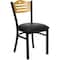 Flash Furniture Hercules Restaurant Chair, 16-3/4 in W 21-1/2" L 32-3/4" H, Vinyl Seat XU-DG-6G7B-SLAT-BLKV-GG - alternate 1