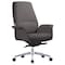 Leisuremod Summit Office Chair in Faux Leather and Aluminum Frame, Adjustable Height, Swivel and Tilt, Grey SO21GRL - alternate 1