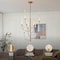 Vidalite Alina 9-Light Integrated LED Brass Chandelier, Rotatable Arms, Crystal Shades with Textured Effect CE1013053 - alternate 4