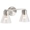Nuvo Gianna, 2 Light Vanity, Brushed Nickel Finish, Clear Glass 60/8332 - alternate 4