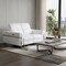 Homeroots 65in White And Silver Italian Leather Power Reclining Loveseat 482201 - alternate 3