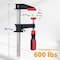 Powertec 6 in. Steel Bar Clamps w/ 600 lbs Loads Limit & 2-1/2 in. Throat, Quick-Release F Clamp, 2PK 71917N - alternate 2