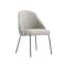 Manhattan Comfort Gracie Dining Chair in Stone and Black - Set of 4 4-DC100-BST - alternate 2