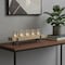 Homeroots 7" Black And Brown Distressed Mirrored Solid Wood Metal And Glass Tabletop Votive Candle Holder 608555 - alternate 2