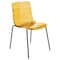 Leisuremod Astor Plastic Dining Chair with Black Steel Base Water Ripple Design in Orange ACBL-20OR - alternate 1