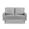 Homeroots 57" Gray And Dark Brown Velvet Loveseat 543727 - alternate 5