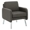 Office Star Armchair, Gray Seat, Gray Back, 26 in W 26 3/4 in L 33 1/2 in H, Polyurethane Seat SL5601-P52 - alternate 1