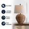 Jonathan Y Alaro 24.5" 1-Light Farmhouse Coastal Water Hyacinth Basket LED Table Lamp, Natural JYL6501A - alternate 6