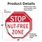 Signmission Stop Nut-free Zone, 6 inch X 6 inch, Vinyl Decal, 2PK OC-D-2PACK-6-119 - alternate 2