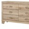 Homeroots 59" Natural Brown Manufactured Wood Six Drawer Double Dresser 486515 - alternate 2