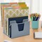 Acrimet 5 Section Incline File Sorter Desk Organizer Rack for Office Desktop Plastic Silver Color 225.4 - alternate 5