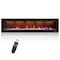 Edendirect 76.43-in W Black Wall mount LED Flat wall Electric Fireplace with Remote Control Included ZR-BI74 - alternate 1