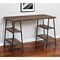 Homeroots 47" Brown and Black Wood and Metal Sled Computer Desk 489846 - alternate 4