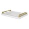 Homeroots Set of Two Silver Wood Geometric Serving Trays With Handles 518595 - alternate 5