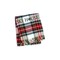 Homeroots 55" X 70" Black Red And White Plaid Cotton Blend Ski House Embroidered Throw Blanket with Fringe 713572 - alternate 1