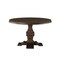 Homeroots 48" Brown Solid Wood Pedestal Base Round Top Dining Table 565243 - alternate 4