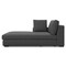 Homeroots 122" Gray Fabric Sofa With Brown Legs 641047 - alternate 5