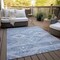 Homeroots 5' X 8' Denim Blue And Sky Blue Southwestern Washable Indoor Outdoor Area Rug 588697 - alternate 4