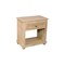 Homeroots 28" Beige Solid Wood Distressed One Drawer Nightstand 555412 - alternate 3