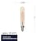 Bulbrite LED Filament 5w Dimmable T8 Light Bulb Candelabra (E12) Base - 2100K (Amber Light), 450 Lumens, 4PK 862780 - alternate 2
