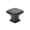 Richelieu 1 11/16 in. X 1 11/16 in. (43 mm x 43 mm) Brushed Oil-Rubbed Bronze Transitional Metal Cabinet Knob BP81045BORB - alternate 1