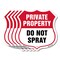 Signmission Private Property Shield Sign Do Not Spra, 12 inch X 12 inch, Aluminum Metal Sign, 5PK SHI-A-5Pack-12-449 - alternate 1