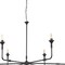 Homeroots Black Candle Style Six Light Metal Dimmable Chandelier 611368 - alternate 3