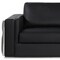 Homeroots 89" Black Italian Leather Solid Wood Sofa 720446 - alternate 5