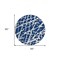 Homeroots 8' Blue And White Round Abstract Washable Indoor Outdoor Area Rug 559636 - alternate 3