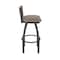 Holland Bar Stool Co Revelle 36in Swivel Extra Tall Bar Stool with Pewter Finish, Medium Back and Canter Earth Seat 881 - alternate 5