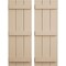 Ekena Millwork Rustic Three Board Joined Board-n-Batten Sandblasted Faux Wood Shutters, 16 1/2W x 62H, PR SHUBJS16X62SDPR - alternate 1