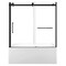 Kingston Brass 60" Acrylic Anti-Skid Alcove Right-Hand Drain Tub with Left Sliding Tub Door, White/Matte Black KVTAP603216R0 - alternate 1