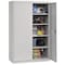 Sandusky Lee Shelving Storage Cabinet, 72 in H, 46 in W, 24 in D, Recessed Pull, Keyed, Gray, 4 Shelves EA4R462472-05 - alternate 1